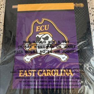 NWT ECU Collegiate House Flag East Carolina University Pirates Purple and Yellow